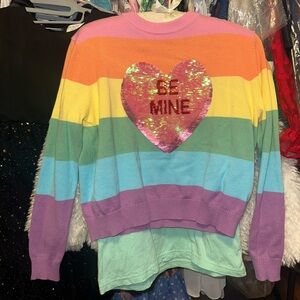 QUEEN OF SPARKLES Pink Knit Sweater